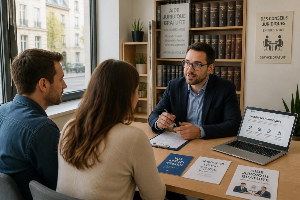 découvrez des ressources gratuites en ligne et en présentiel pour votre aide juridique en droit du travail. informez-vous et protégez vos droits facilement.